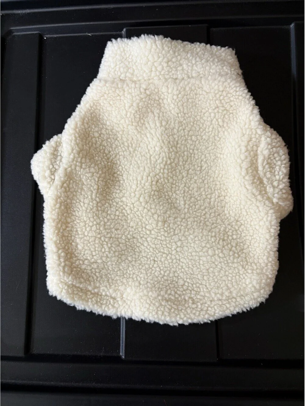Dog Vest S Cream Sherpa Heart to Tail Zip Fleece Pet Jacket NWOT